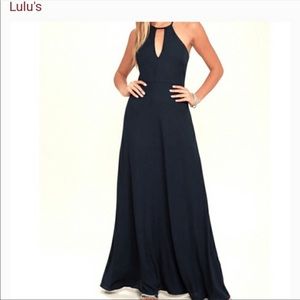 Nwt Lulu's Navy Blue Evening Gown S